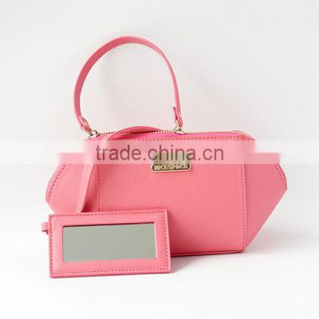 Luxury design cosmetic bag with mirror and layers ISO9001:2008 Factory