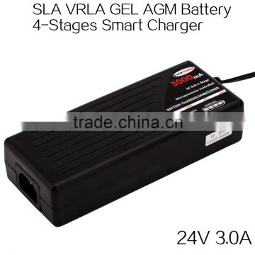 top quality best price best choice 24V 3A electric vehicle GEL AGM battery charger