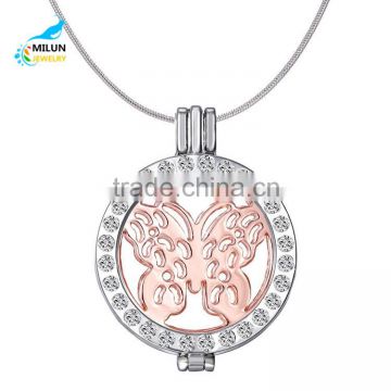 2016 nee design fashion butterfly pendantnecklace interchangeable coin necklace jewelry