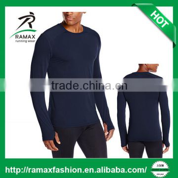 Ramax Custom Men High Quality Plain Sport Running Dri Fit Long Sleeve Tops With Thumb Holes