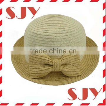 Bow Tie Design Women summer beach hat straw sun cap