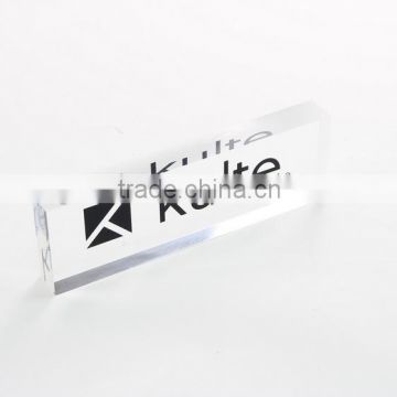 clear acrylic logo block , acrylic brand block