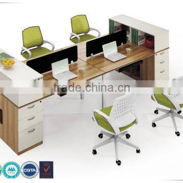 Wholesale elegant MDF four-seater office furniture desk workstation