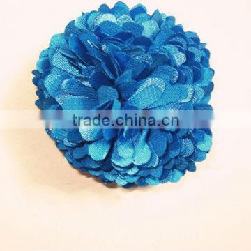 blue satin ribbon handmade flowers