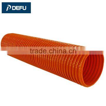 corrugated pipe/ corrugated suction hose /flexible pvc suction hose pipe