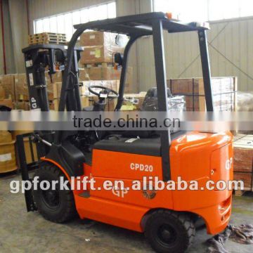 2000kg Capacity 4 Wheel Electric Forklift Truck