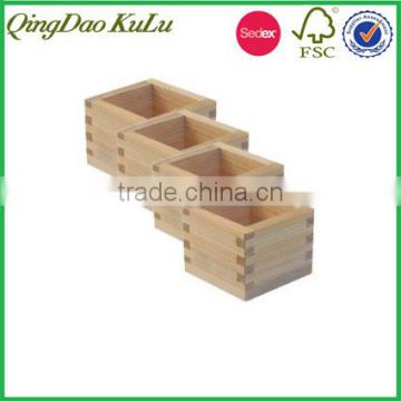 FSC eco friendly pine wood unfinished wooden sake set box,wooden sake box in set