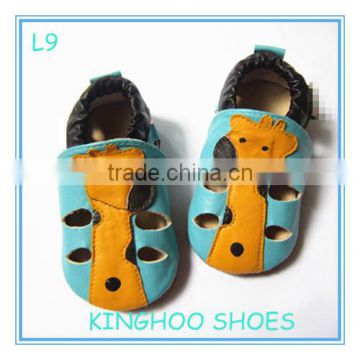 2013 popular baby summer leather shoes bare shoe for sandal shoes