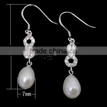 2015 wholesale 925 sterling silver cz drop earrings
