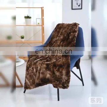 Amazon Hot Sale High Quality  Wholesale Exquisite Solid Color Pv Velvet Long Hair Crystal Plush Blanket