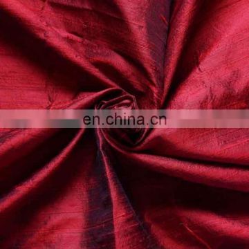 Chinese supplier 100% polyester dupioni silk tartan fabric for curtain, pillowcase