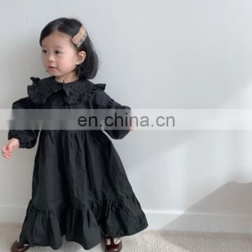 A0193# 2020 autumn kids clothes long style dress for girls ruffle girl party dress