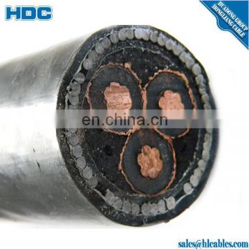 Water proof flame retardant single core 500sqmm underground high voltage XLPE/CTS/SWA/PVC power cable heavy duty application