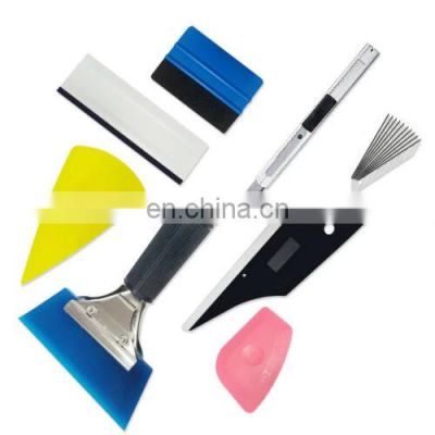 8 Pcs/Set Car Tools Set Glass Protective Film Car Detailing Tools Window Wrapping Tint Installing Tool Including Squeegees Film