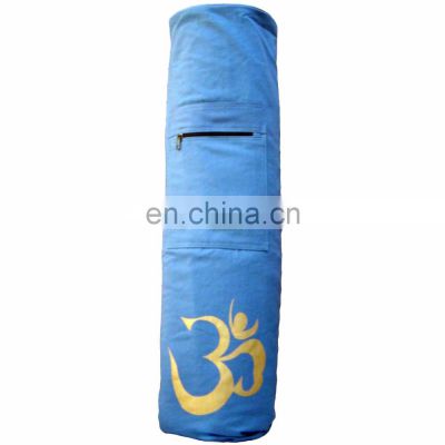 Blue colored OM embroidered wholesale price Yoga Mat Bag