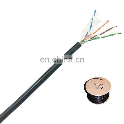 Cat5e 4Pairs  Outdoor UTP solid 26AWG lan cable with  PE jacket