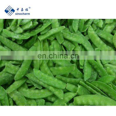 Sinocharm Top Quality Sweet Crisp Organic Frozen Snow Peas Non Worm IQF Whole Peapod