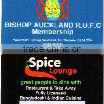 membership card with member signature bar on it