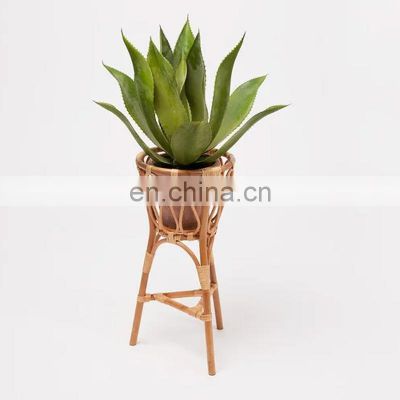 Hot Trend Bali Natural Rattan Plant Stand Best Seller Vietnam Wicker Flower Pot Holder Basket Wholesale