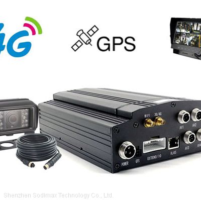 RJ45 3G Mobile DVR Analog Cameras 4 Channel 2.5