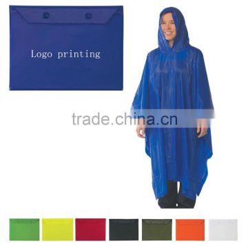 Waterproof Logo Printed Pattern Plastic PVC Poncho