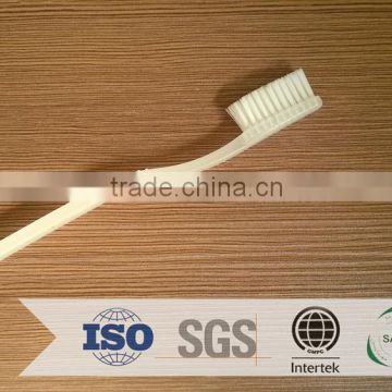 4 Stars Natural and Organic yellow toothbrush hotel amenities is hotel toothbrush amenities /airline factory wooden toothbrush