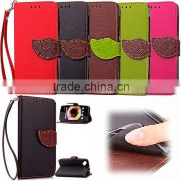 2016 Leaf TPU Leather Case for Wiko sunset 2