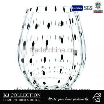 Hot Stemless Juice / Wine Glass With Decal Printing