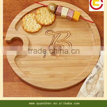 Bamboo dessert tray wine holder for gift