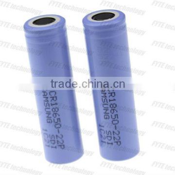 Gold supplier shenzhen manufacturer 18650 3.7V 2200mAh samsung ICR18650-2P samsung cylinder regargeable lithium ion battery