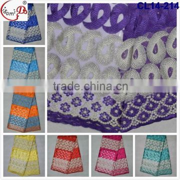 CL14-214 New design tulle lace embroidered fabric,tulle lace /french net lace fabric