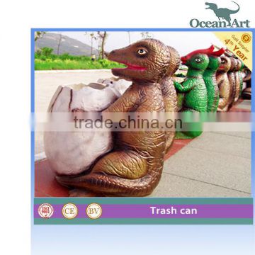 high quality fiberglass dinosaur model trash can