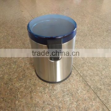 Household stainless steel dustbin with transparent lid and pedal