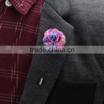 Men Flower Floral Boutonniere Wedding Corsage Prom Lapel Stick Pin Hat Brooch