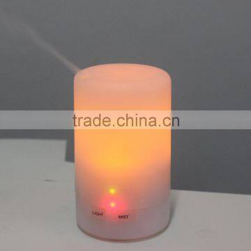 Candle shape plastic ultrasonic mist air humidifier with mood light