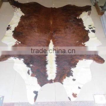 hair-on cowhide patchwork carpet