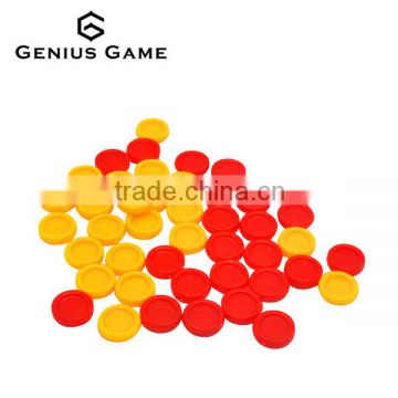 10mm plastic red and yellow game chips coins