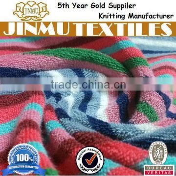 JINMU textiles Colorful Yarn Dyed CVC Polyester Cotton Terry Towel Fabric