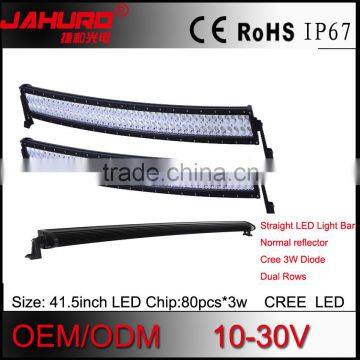 Waterproof off road LED light bar wholesale car curved led light bar double illumination 4D LED light bar