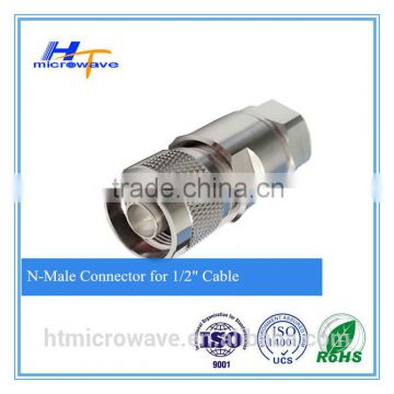 RF micro N Male female type coaxial Connector 1/2" Cable adapter