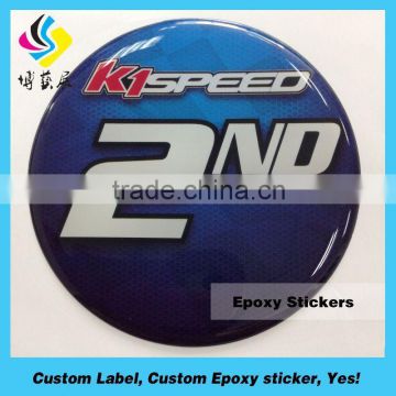 2015 new design custom full printing epoxy sticker self adhesive