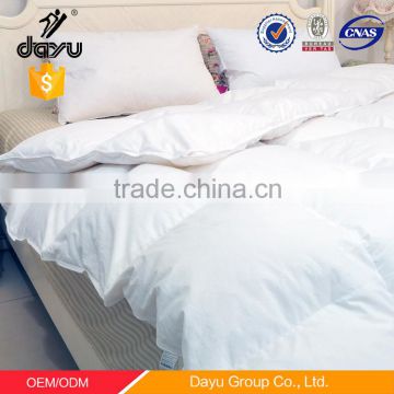 Wholesale china factory hotel goose down quilt 100% Cotton Cassette Style custom duvet white duck down duvet