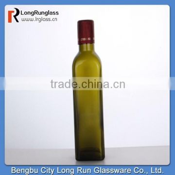 Longrun alibaba china hot new product for 2015 520ml amber glass bottle olive oil bottle china supply