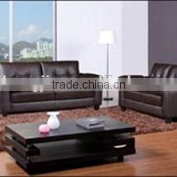 Modern style Two Seater Brown PU PVC Sofa (S086)