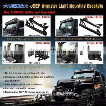 Aurora fitting for 50" Jeep JK windshild Led Light Bar Mounting Brackets