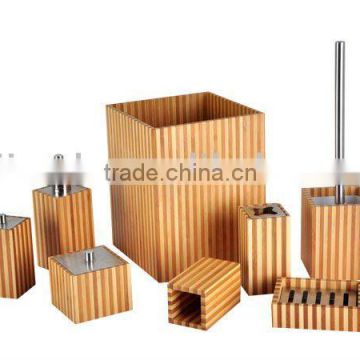Bamboo bathroom accessories