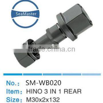 High strenth alloy wheel bolt with nut M30*2*132mm for trucks and autos
