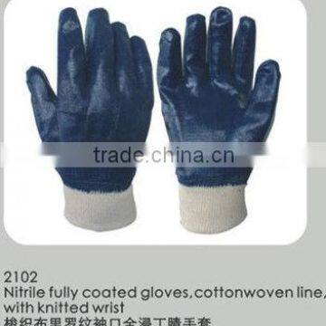 woven liner nitrile coated gloves