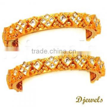Kundan Bangles, 22K Gold Kundan Bangles, Kundan Jewellery