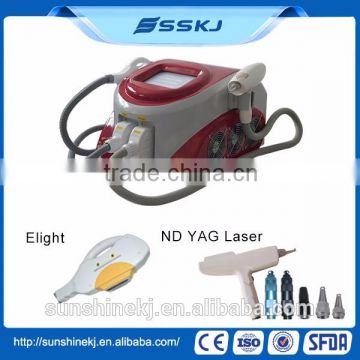 Salon use 2 in 1 ipl laser tattoo removal beauty machine with hair removal